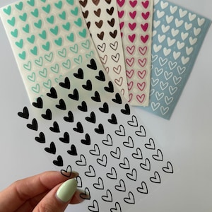 Aufkleber mit Herzen | Stickerbogen Vinylaufkleber Vinylsticker | Herz Aufkleber | DIY | Sticker Hearts | verschiedene Herzen | Fensterdeko