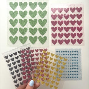 Iron-on Heart Glitter | Glitter Heart Iron-on DIY Heart FlexFoil for ironing on textile personalized gift Heart