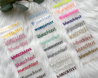 Parche termoadhesivo personalizado con el texto deseado | Nombre para planchar | Pegatinas textiles DIY | Idea de regalo con el nombre deseado en película flexible