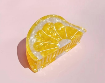 Lemon claw clip // fruity cellulose acetate hair accessory