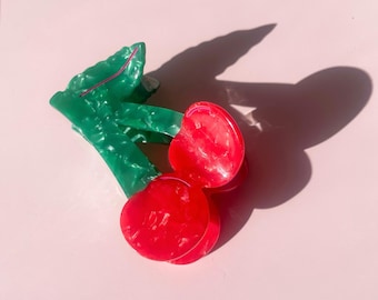 Cherry Claw Clip // Cellulose Acetate Hair Accessory