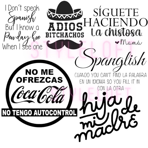 Spanish sayings files | Etsy