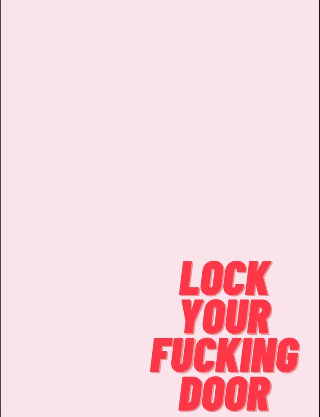 Lock Your Door Gallery Wall Art Print Etsy