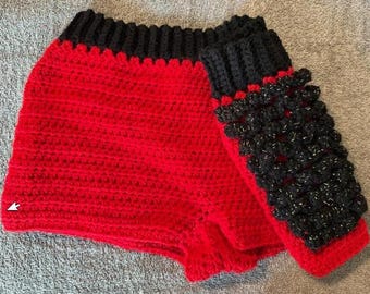 Patroon bootyshort met ruches