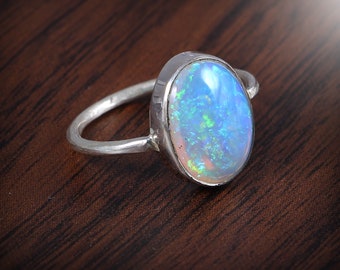 925 Sterling Silver Natural Ethiopian Welo Fire Opal Gemstone And Wedding Ring Exclusive Opal Ring