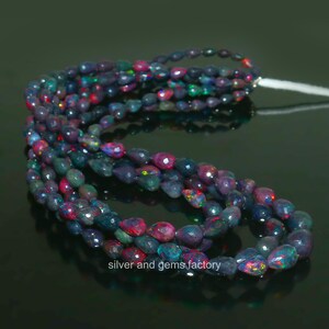 Ethiopian Opal Beads | Jewelry Making Strand | Teardrop Strands | Opal Necklace | Beaded Opal Beads | Minimalist Strands | Multicolor Strand
