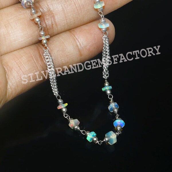 Opal Beads | Rainbow Jewelry | vivienne westwood Bracelet | Galaxy Fire Opal | Opal Jewelry | Handmade Precious Opal | van cleef