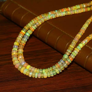Gemstone Opal Beads Rondelle Opal beads Fire Opal Beads Yellow-Color Opal Opal Strand Galaxy Opal Gloria Opal Wedding necklace Gift For Her