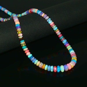 Special Sale Opal Beads, Faceted Rondelle, Minimalist Opal, Rainbow Opal,Real Opal Beads, Beautiful Opal,  Handmade Jewelry, Gift For Sister