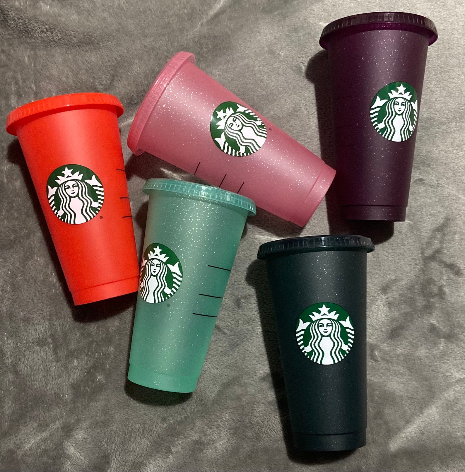 Starbucks Glitter Tumblers Etsy