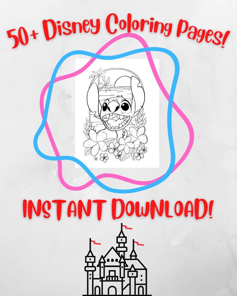 50 Printable Coloring Pages - Etsy