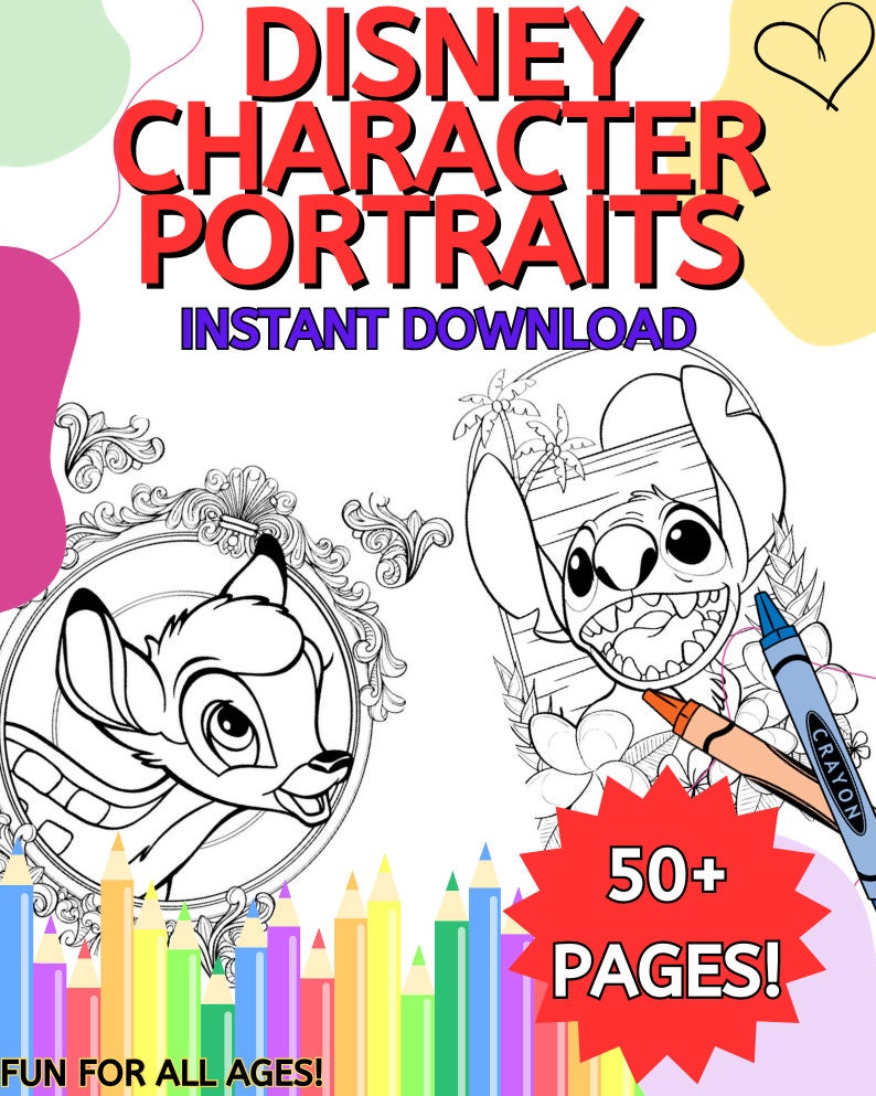 50 Printable Coloring Pages - Etsy
