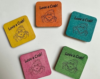 Hermit Crab “Love a Crab!” Magnet