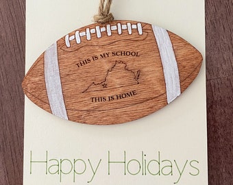This is my school - This is home - Virginia Tech Hokie Football Holiday Ornament