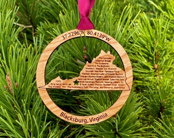 Blacksburg Virginia "This is Home" Virginia Tech Hokies Holiday Ornament