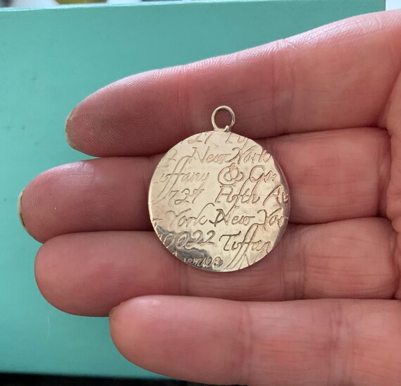 Tiffany & Company Script/Notes Round  Pendant - image 4