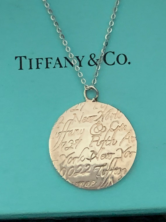 Tiffany & Company Script/Notes Round  Pendant - image 5