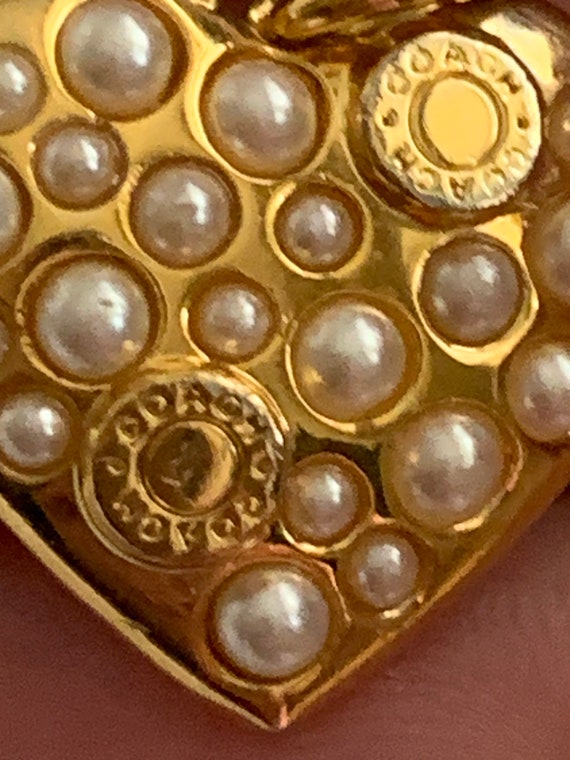 Authentic Gold Coach Script Heart Pendant/Necklace - image 6