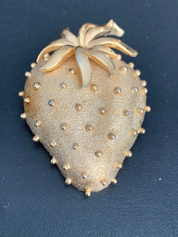 Trifari Strawberry Brooch