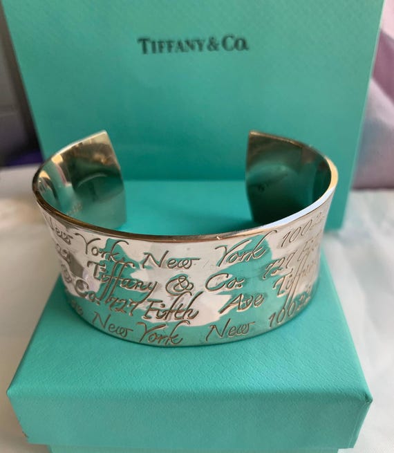 Tiffany Script Notes Cuff Bracelet - image 2