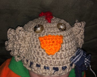 0-3 month turkey bird hat