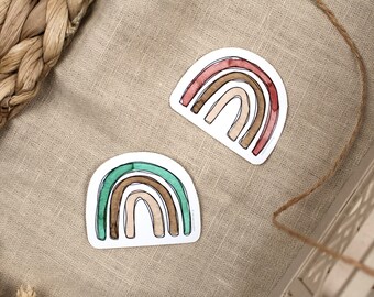 Sticker Rainbow / Watercolor / Set