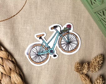 Sticker Bicycle / Watercolor / Vinyl Sticker