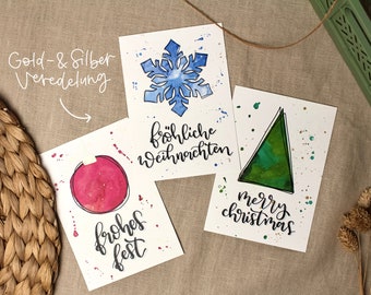 Christmas Card Set / Watercolor / Postcards / DIN A6