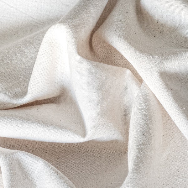 Cotton Muslin Fabric by the Yard, Soft, Unbleached Muslin for Sewing, Quilting, Dressmaking & DIY Craft, Ideal Gift for Sewists, 60” Width