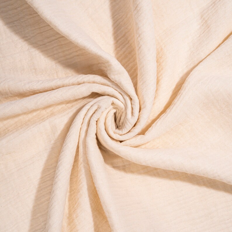 Double Layer Cotton Gauze Fabric Organic Cotton 2 Layer Gauze Muslin Fabric by Yard Unbleached