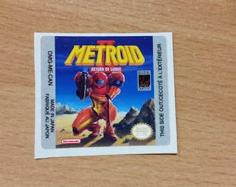 Gameboy Metroid Return of Samus Replacement Label Decal Sticker Nintendo Precut