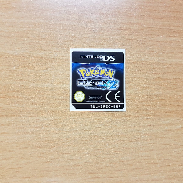 Nintendo DS Pokemon Black 2 Remplacement Label Autocollant Autocollant Nintendo Cartouche