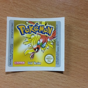 ゲームボーイ ポケモン ゴールド 交換用ラベル デカール ステッカー 任天堂 カートリッジ