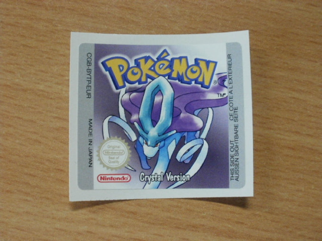 Pokemon Gold / Silver / Crystal EUR Replacement Label / Sticker