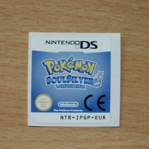ニンテンドーDS ポケモン ソウルシルバー 交換用ラベル デカール ステッカー ニンテンドーカートリッジ