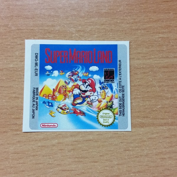 Autocollant de remplacement pour Gameboy SUPER MARIO LAND, cartouche Nintendo