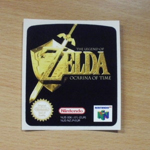 Legend of Zelda Ocarina of Time N64 Replacement Label Die Cut -  Finland