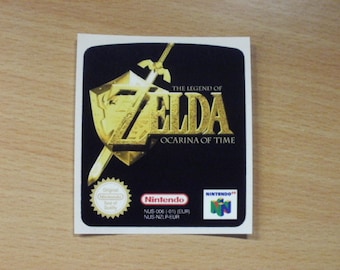 Nintendo 64 Zelda Ocarina of Time Replacement Label Decal Sticker precut