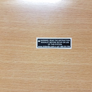 Gameboy SP Warning Label for Battery Cover Replacement Label Sticker Precut