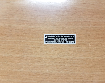 Gameboy SP Warning Label for Battery Cover Replacement Label Sticker Precut