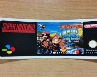 Nintendo SNES Donkey Kong Country 3 Replacement Label Decal Sticker precut