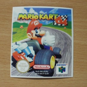 ニンテンドー64 マリオカート64 N64 カートリッジ交換用ゲームラベルステッカー プレカット