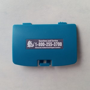 Gameboy Color Battery Cover / Lid / Door! With Service Sticker! Teal !