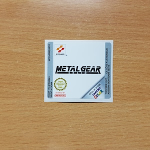 Game Boy Farbe Metal Gear Solid Ersatz Label Aufkleber Aufkleber Nintendo Patrone
