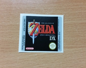 Gameboy The Legend of Zelda Link's Awakening DX Replacement Label Decal Sticker
