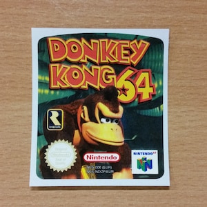 Nintendo 64 Donkey Kong 64 Replacement Label Decal Sticker precut