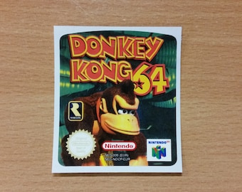 Nintendo 64 Donkey Kong 64 Replacement Label Decal Sticker precut