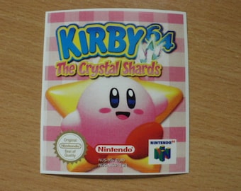 Nintendo 64 Kirby 64 Replacement Label Decal Sticker Cartridge precut
