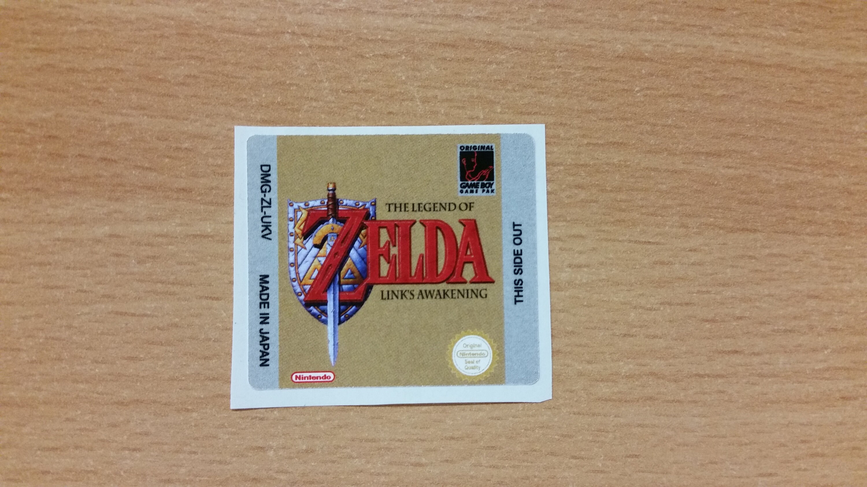Lot De 5 étiquettes Françaises Game Boy Color – Zelda Link's Awakening DX – Neuves Sous Blister