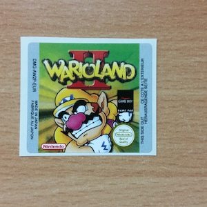 Gameboy WARIO LAND 2 Replacement Label Decal Sticker Precut